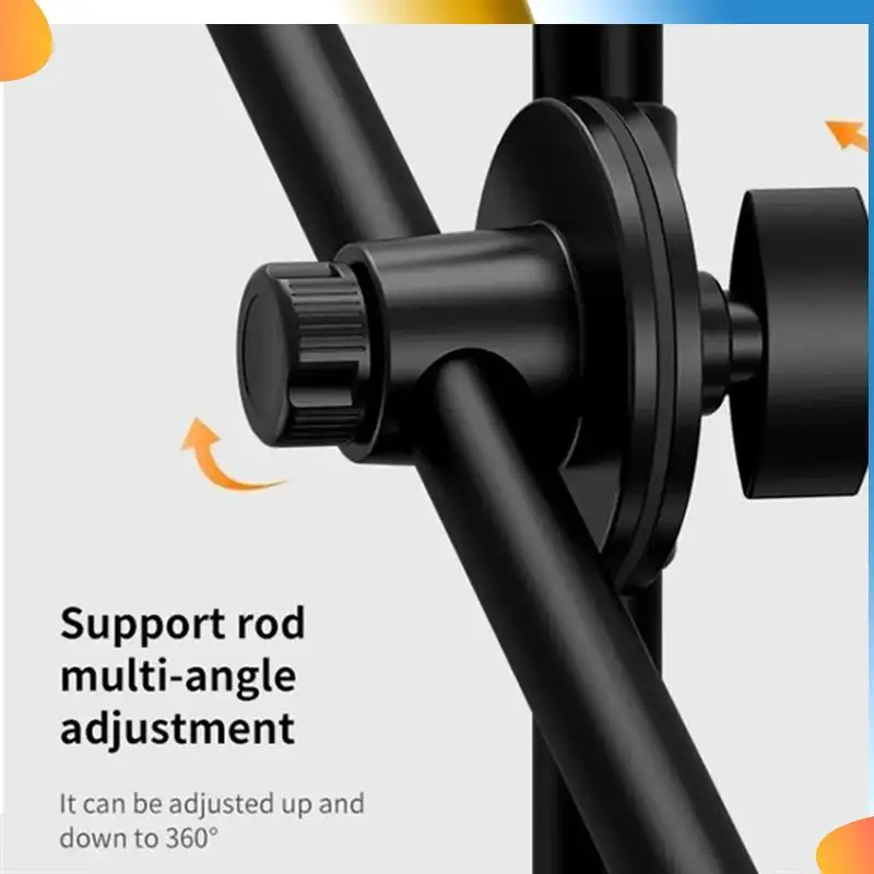 

B48A Overhead Tripod For Mobile Phone Smartphone Desktop Video Shooting Stand With Ring Light For Table Photography Easy Install