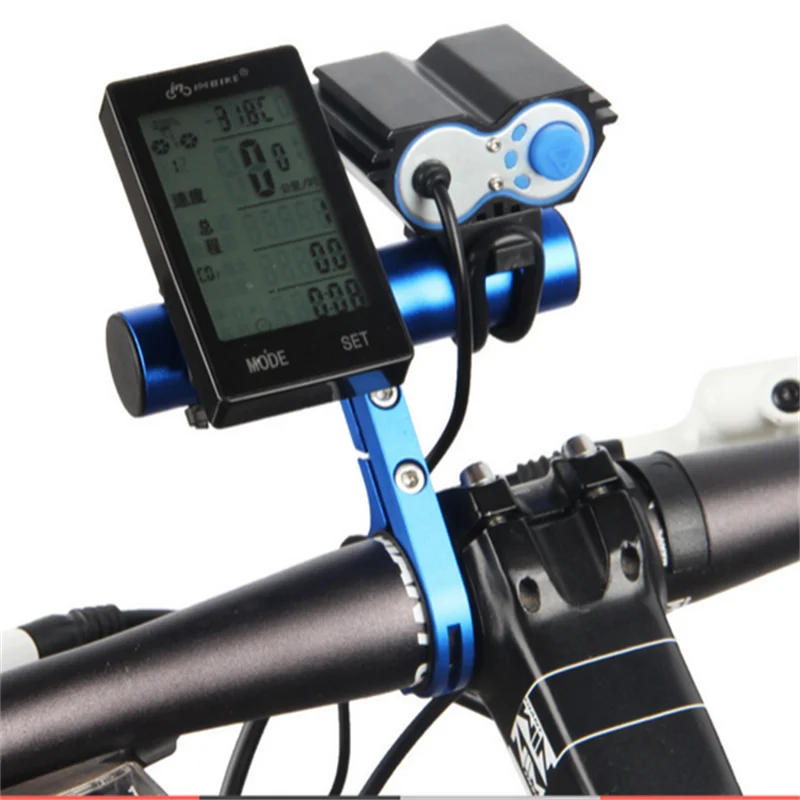 Bike Handlebar Extender Extension Carbon Fiber Bracket Aluminum Alloy Clamp For Bicycle Speedometer Headlight Light Lamp Holder