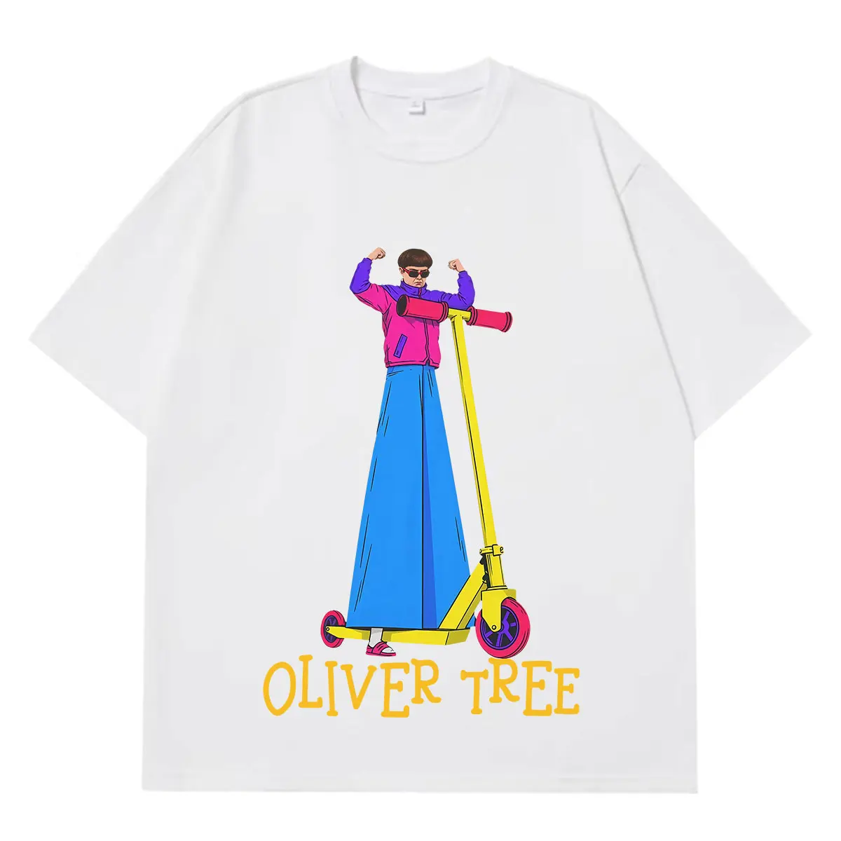 Oliver Tree Fashion Grafik-T-Shirts für Männer und Frauen, Hip-Hop-Kurzarm-T-Shirts, Sommer-Baumwolle, locker sitzend, heiß begehrt, Freizeit – Detail 8