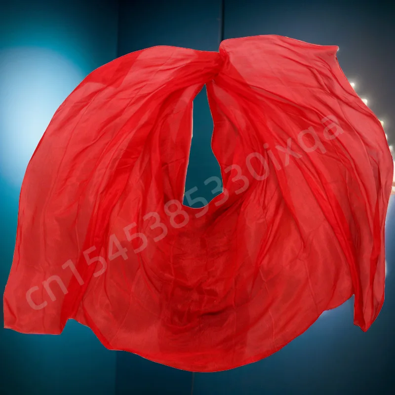 Customized Belly Dance Silk Veils Silk Rave Accessories Stage Performance Hand Dyed Gradient Color 100% Real Silk Veil Costumes