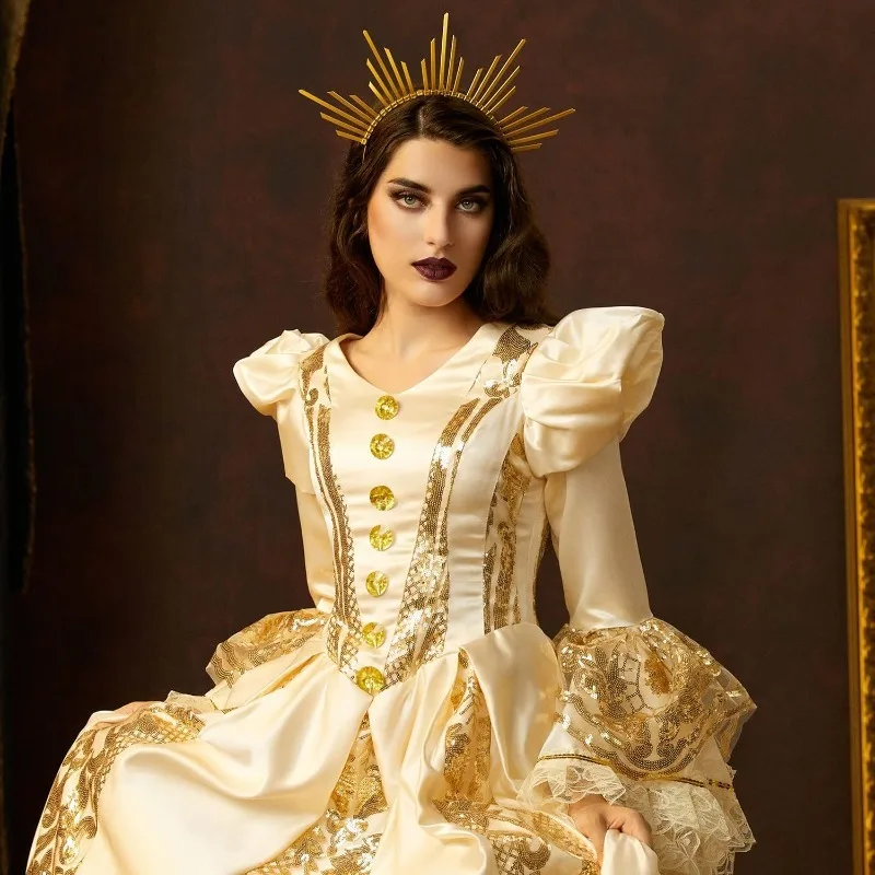 1PCS/ Spiked Halo Crown Headband - Adjustable Zip Tie Goddess Headpiece for Women's Halloween Costume & Cosplay Party