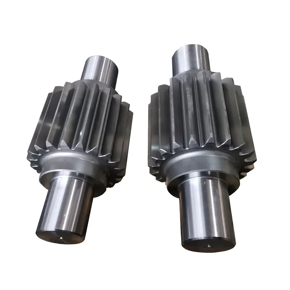 Factory Wear Resistance High Temperature Resistance Custom Forged Large Gear Shaft Main Drive Shaft Big Spur Gear Shaft