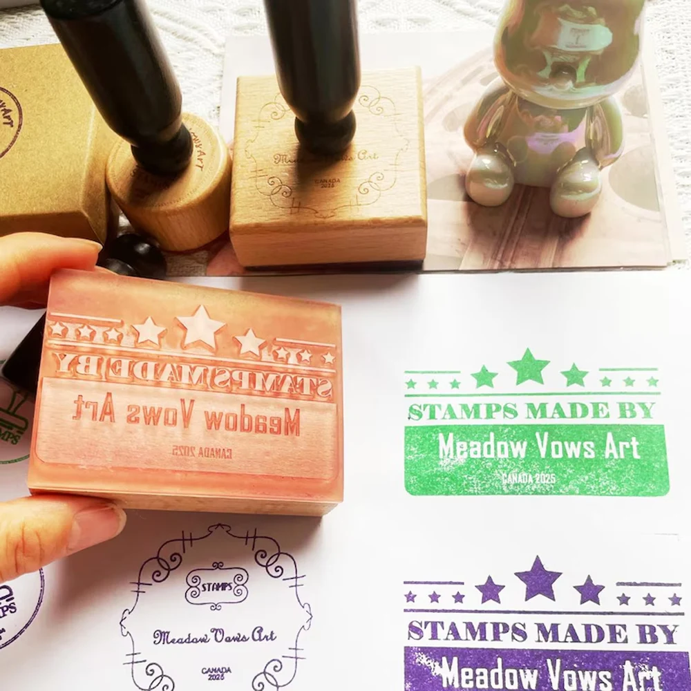 Personalized Seal Custom Wood Logo Stamp For Wedding/Business/Book/Return Address/Package /Invitation Dropshipping Face Stamp
