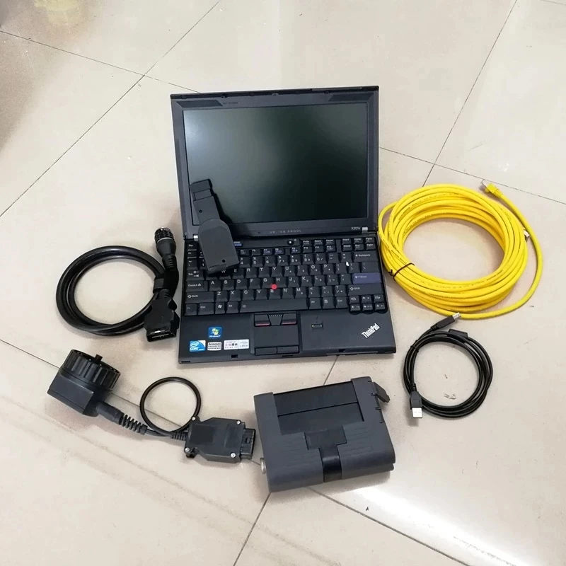 For BMW ICOM A2+B+C Diagnostic Tool Laptop X201 (i7, 8g) 90%New Computer Suppoirt Offline/Online Programming Full Set Ready Work