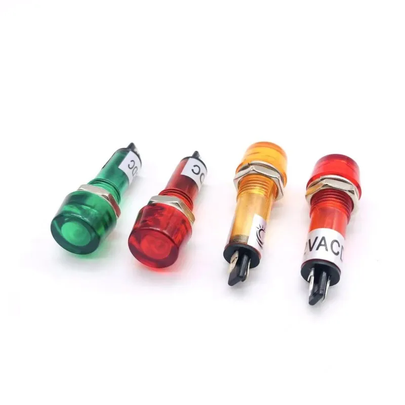 XD10-3 LED Hole10mm Metal Plastic Indicator Light Waterproof Signal Warning Light 12V 24V 220V Wireless Power Supply Red, Green,