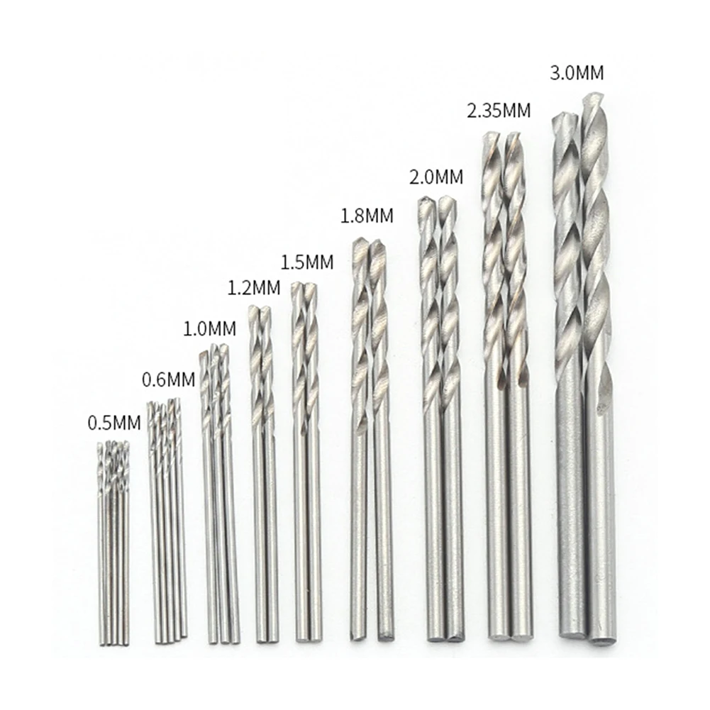 25 Pcs HSS Micro Twist Drill Bit Set High Speed Steel Drill Bits 0.5mm~3mm Straight Shank for Dremel Rotary Tool Jewelry Tools