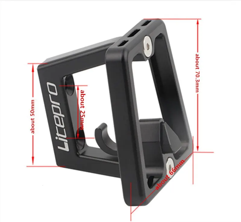 Liteproelite Folding Bike Pig Nose Pannier Folding Bike Front Shelf Mount Carrier Split Block Racks Parts For Brompton