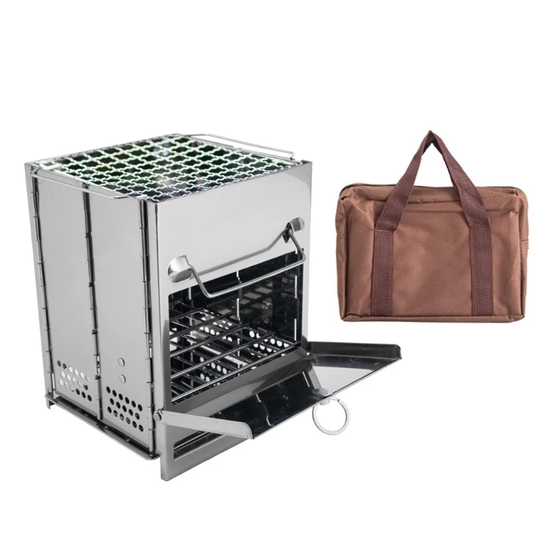 

Detachable Stainless Camping Stove Portable Wind-proof Picnics Stove