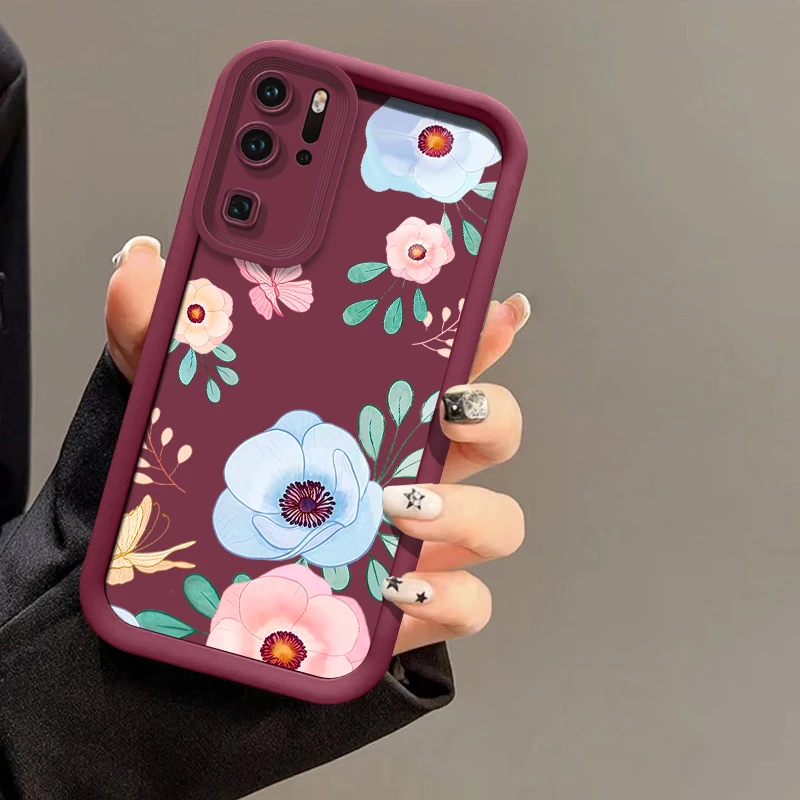 حافظة لهاتف هواوي P50 Pro P Smart Pro Y9 Prime 2019 Y7A Y9S P40 Lite 5G P30 P20 غطاء من البولي يوريثان الحراري غير اللامع