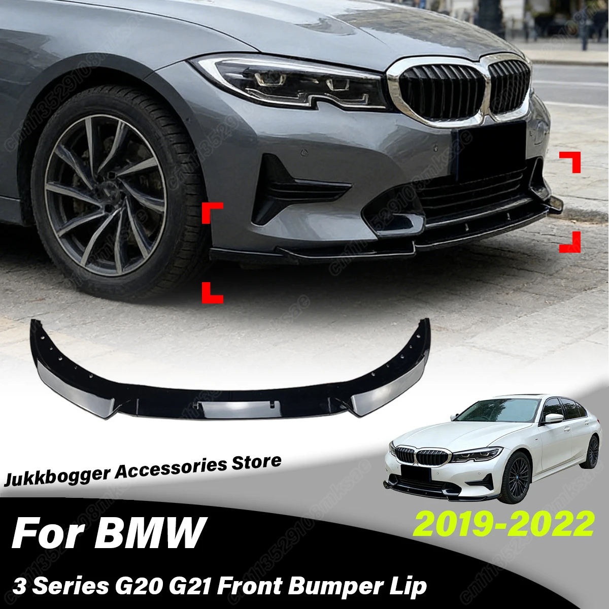 

Для BMW 3 серии G20 G21 2019 2020 2021 2022: Накладка-сплиттер на передний бампер, внешние декоративные аксессуары