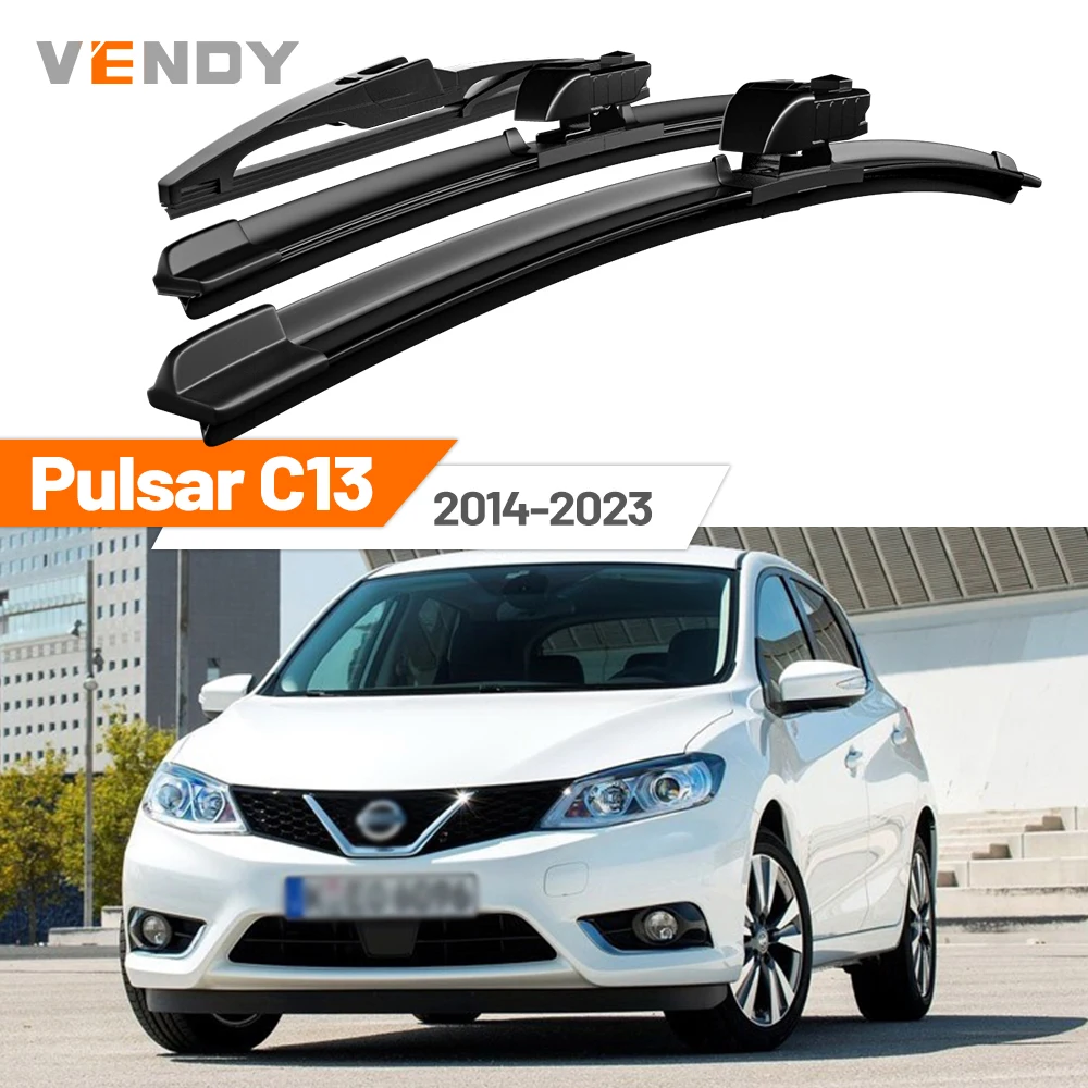 Für Nissan Pulsar C13 2014-2023 2015 2016 2017 2018 2019 Vordere & Hintere Windschutzscheiben-Wischerblätter Scheibenwischer-Set Zubehör