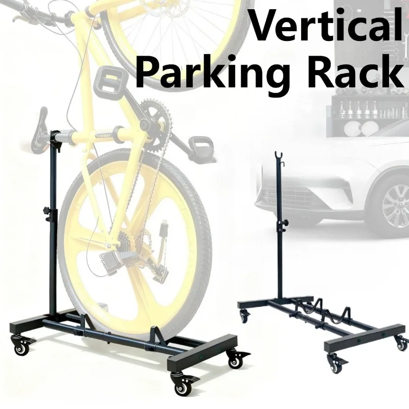 Soporte Vertical para Bicicleta, Soporte de Piso para Bicicleta Independiente, Almacenamiento para Garaje, Soporte Vertical para Bicicleta de Interior con Altura Ajustable