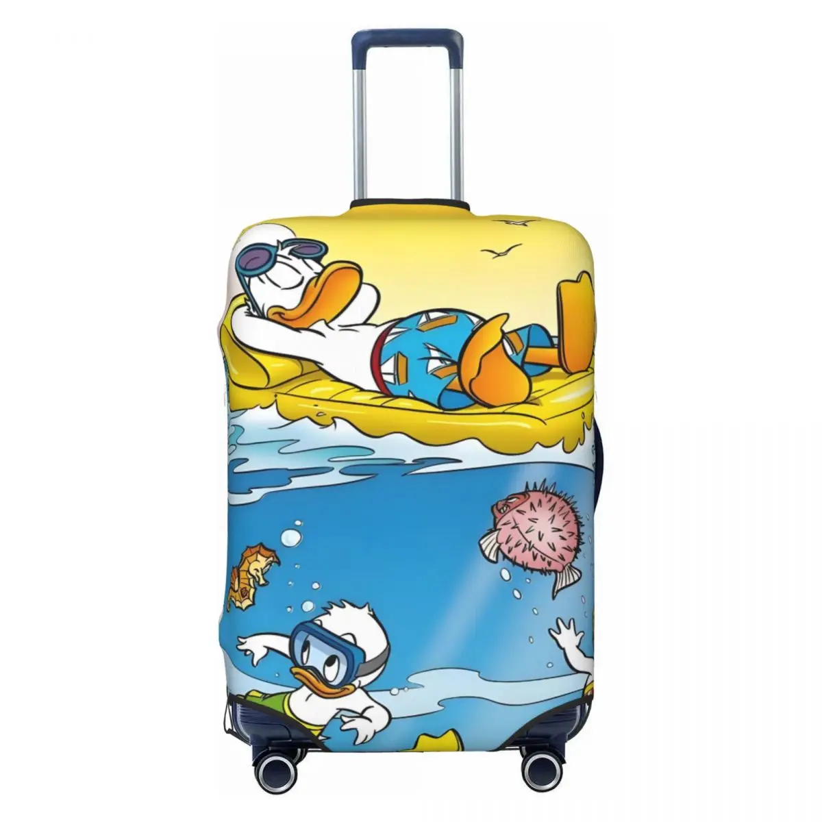 

Custom D-Donaldes Duck Anime Comics Travel Luggage Cover Washable Classic Suitcase Cover Protector Fit 18-32 Inch