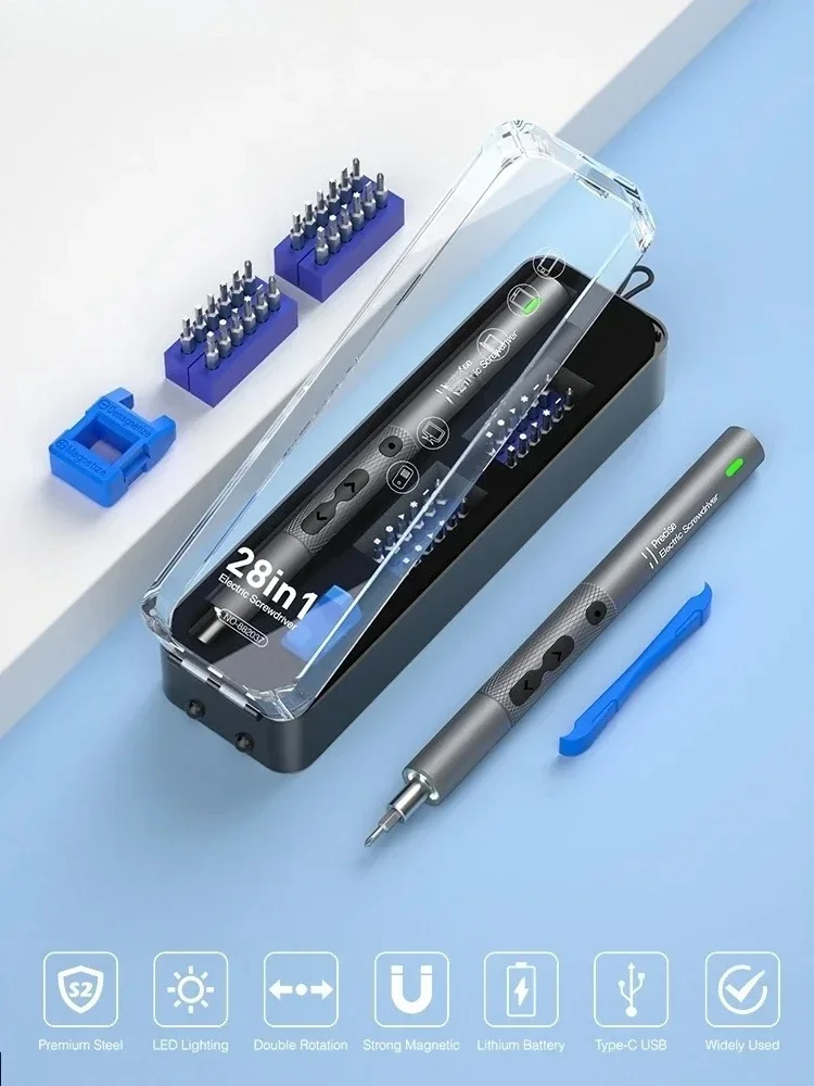 Export grade 28 in 1 household industrial use with charging dock high torque precision maintenance tool set combination