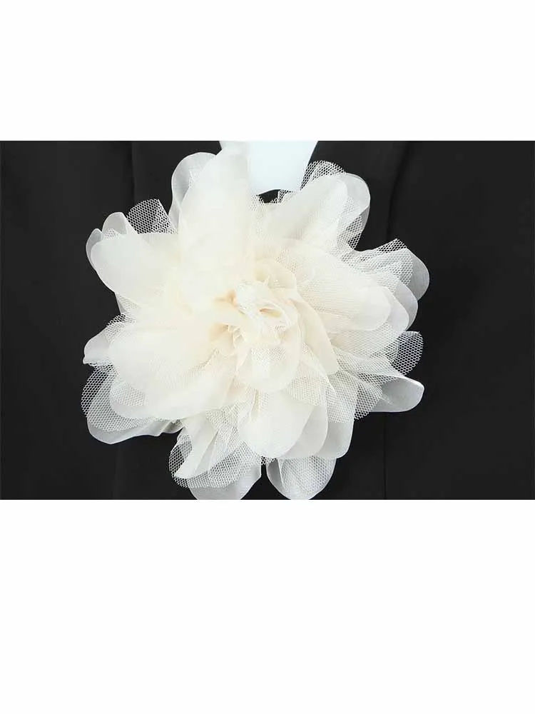 

HH Woman Summer Fashion Sweet Sleeveless Sexy Contrasting Colors Flower Decoration Tube Top Blouse Female Versatile Casual Tops