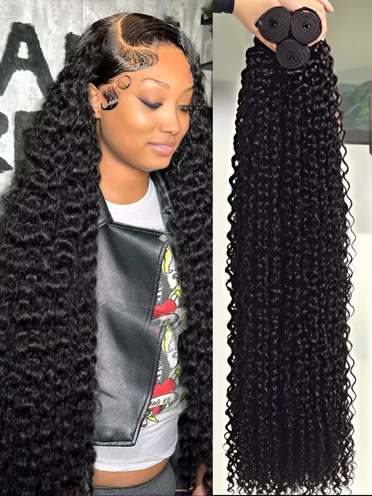 

12A Пучки человеческих волос с глубокими волнами Бразильское плетение 28 30 32 дюйма Натуральные вьющиеся волосы Remy Свободные волнистые волосы 100% необработанные наращивания