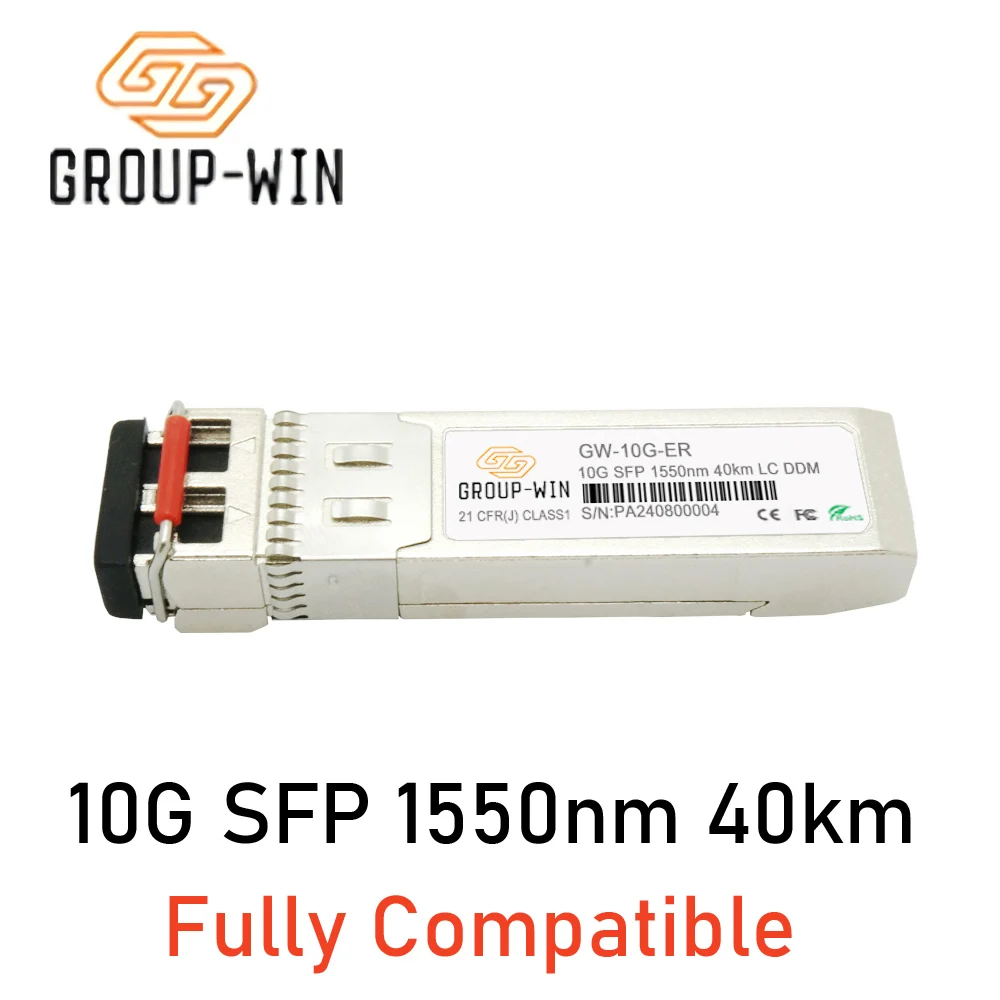 

10G SFP оптоволоконный модуль приемопередатчик одномодовый двойной оптоволокно 40 км 1310/1550 нм LC DDM оптоволокно SFP + полностью совместимый sfp