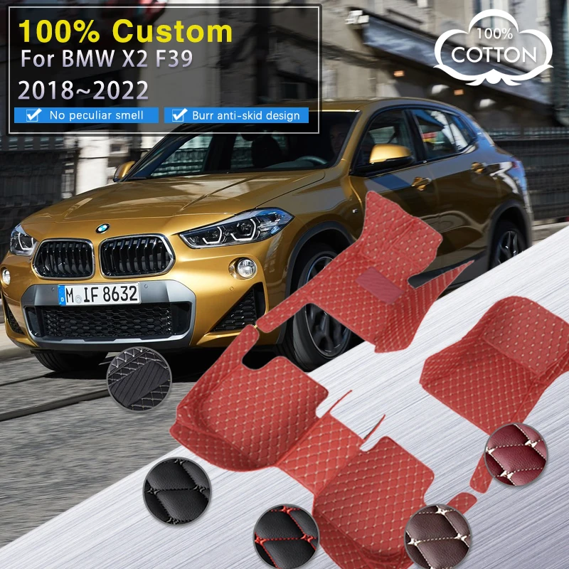 

Car Floor Mats For BMW X2 F39 2018~2022 Protective Pad Leather Luxury Mat Rug Covers Carpet Auto Interior Parts Car Accessories