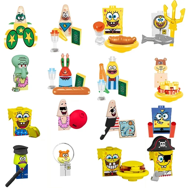 Cartoon Anime Bricks Montar Brinquedos para Crianças, Mini Action Figures, Blocos de Construção, Tijolos Montar, Presentes, Sandy Dolls, FL1002, JR231