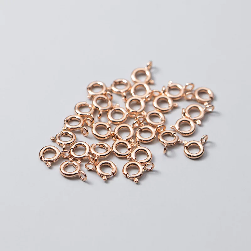 5Pcs 925 Sterling Zilveren Ronde Sluitingen Haken Diy Sieraden Maken Accessoires Bevindingen & Componenten