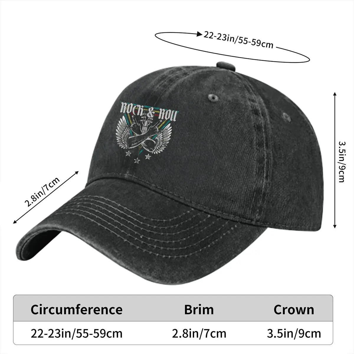 Guitar Wings Baseball Cap Men Hats Women Visor Protection Snapback Rock N Roll Caps