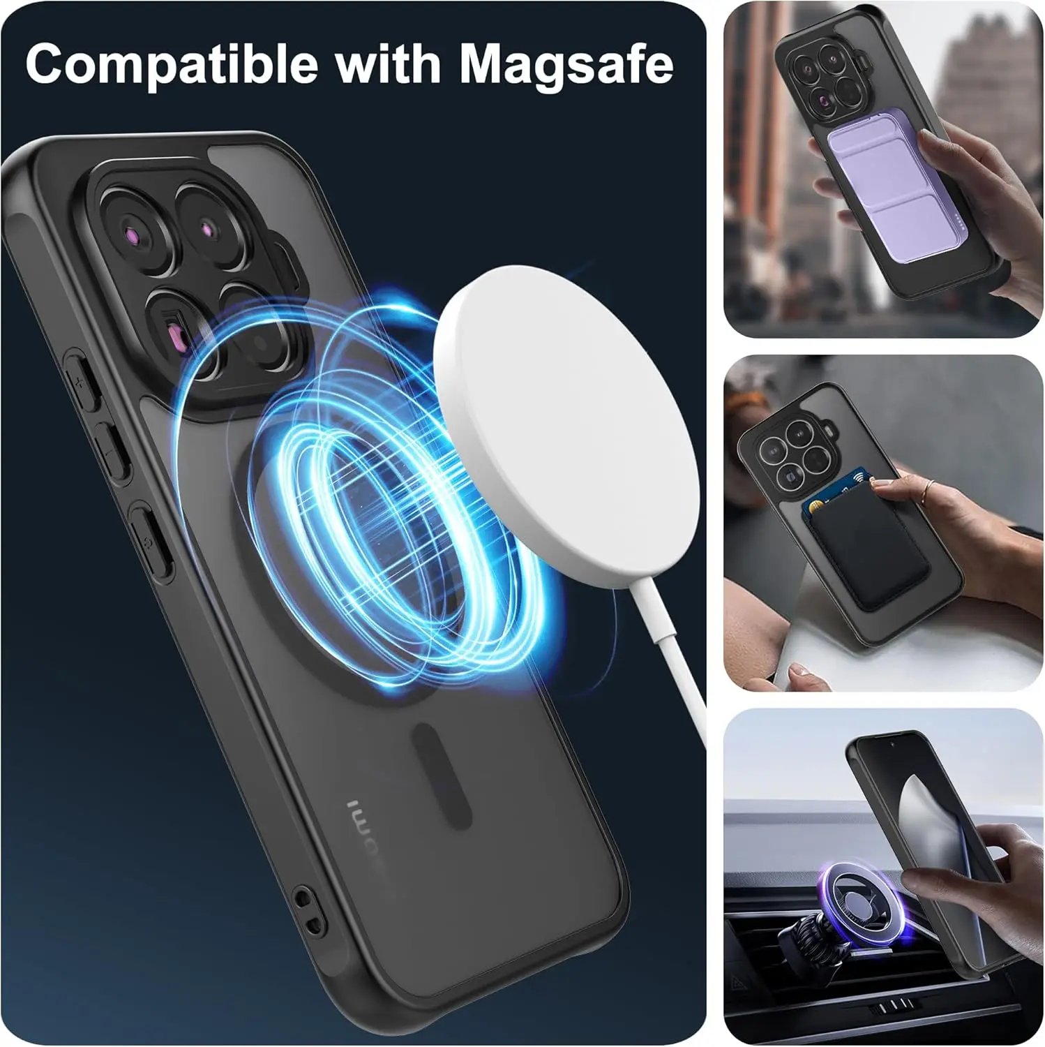 حافظة ظهر غير لامعة لهاتف Xiaomi 17 Pro Max 15 14 Ultra T Pro Magsafe شحن لاسلكي مغناطيسي كاميرا صلبة حماية غطاء مقاوم للصدمات #2