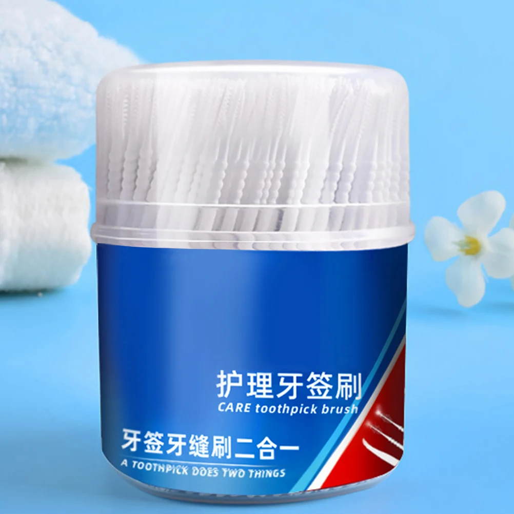 

300pcs Toothpick Brush Polypropylene Teeth Cleaning Interdental Cleaner Portable Plaque Removal Food Debris Oral Hygiene