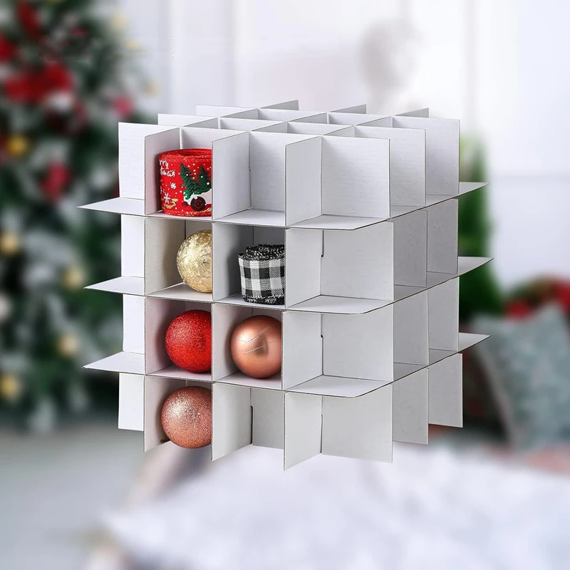 64 Grid Holiday Decoration ContainersTranslucent PP Christmas Ornament Storage Box Decoration Balls Storage Container box