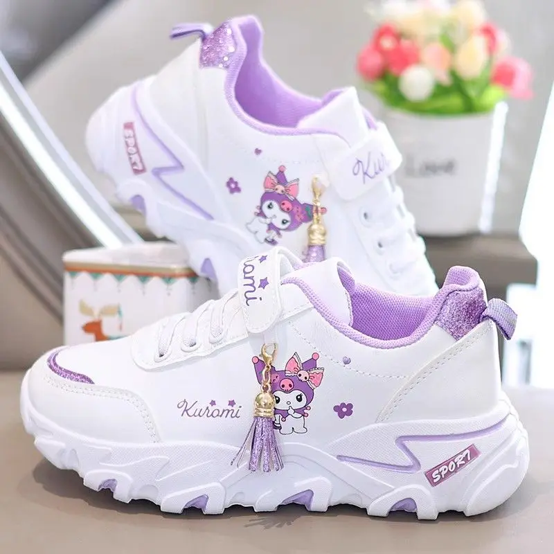 Hello Kitty Shoes Sanrio Kuromi Cinnamoroll My Melody Children Shoes Soft Bottom Anti-Slip Comfortable Sneakers Gift for Girls