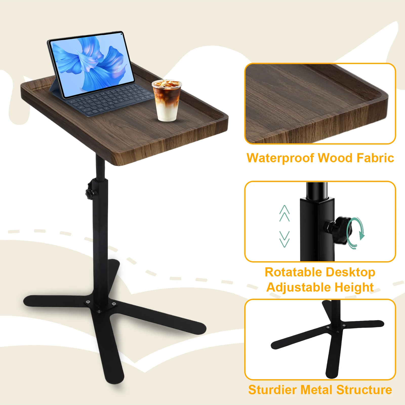 

Регулируемый прикроватный столик для ноутбука, кофейный столик, столик для книг для гостиной, спальни, офиса