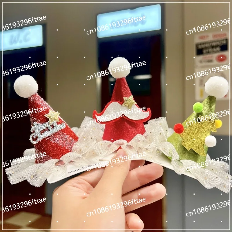 Christmas Hairpin Holiday Celebrity Hair Accessories Headgear Children's Cute Style Autumn and Winter Hair Accessories Hairpin