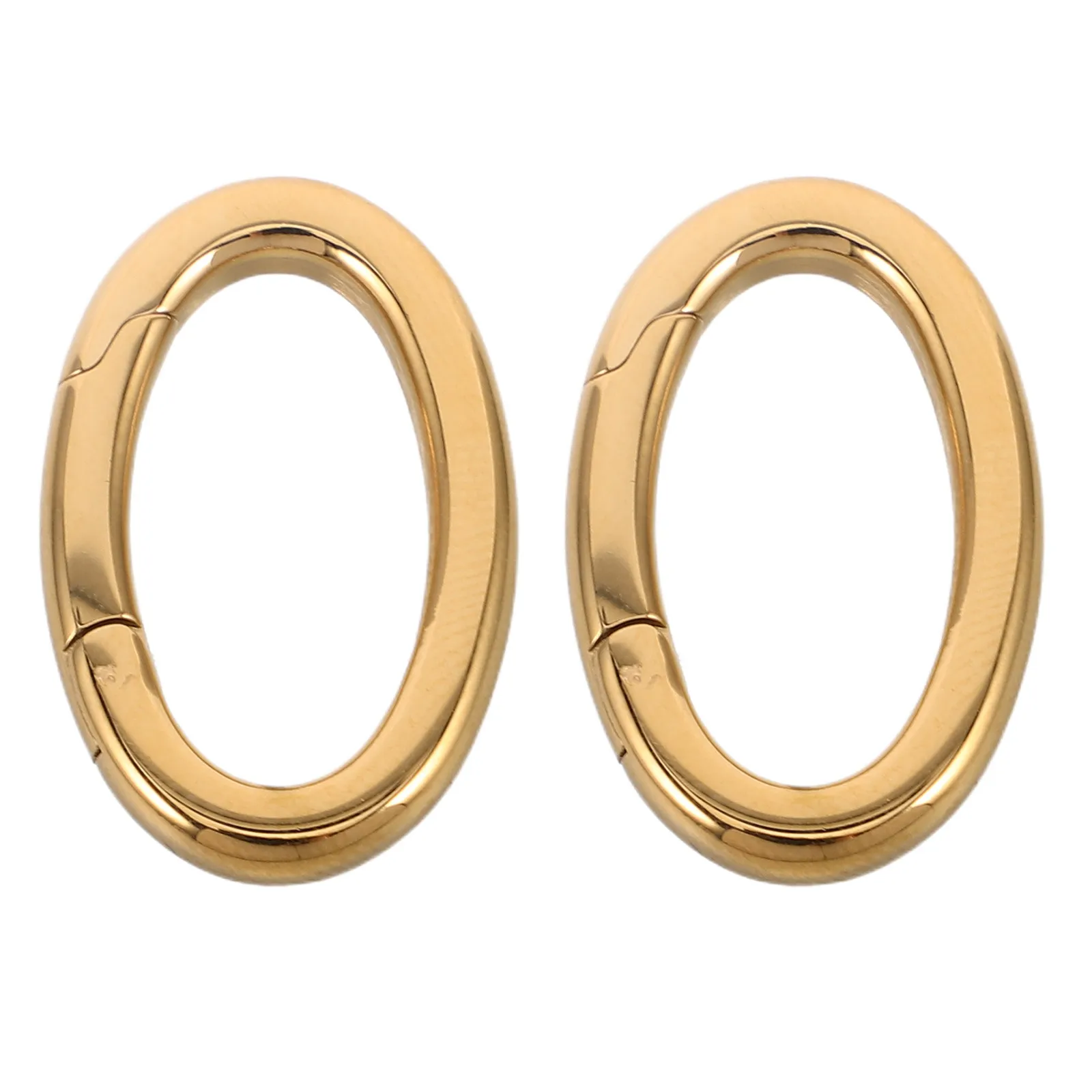 

2pcs Oval Spring Clasp Stainless Steel Durable Snap Clip For Diy Jewelry Making Necklace Bracelet Keychain Bag Buckle Craft