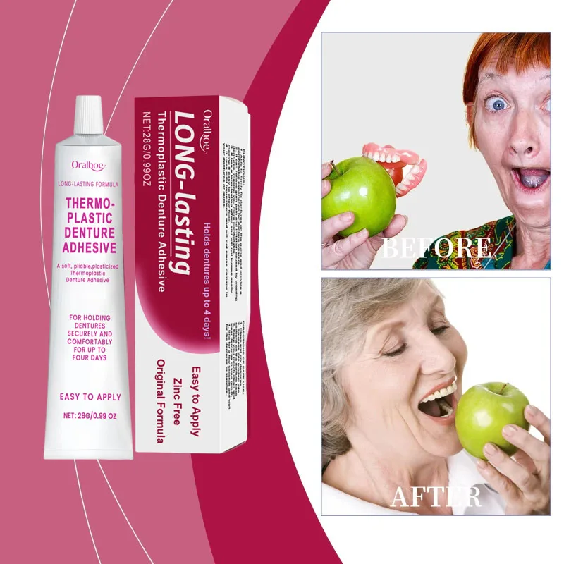 

Comfort Denture Adhesives Glue Teeth Care Thermoplastic Denture Silicone Reline Kit Adhesive Cushion Friction Fixed Dentures