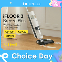 Tineco iFLOOR 3 Breeze Plus Wet Dry Vacuum Cordless Floor Cleaner and Mop One-Step Cleaning for Hard Floors