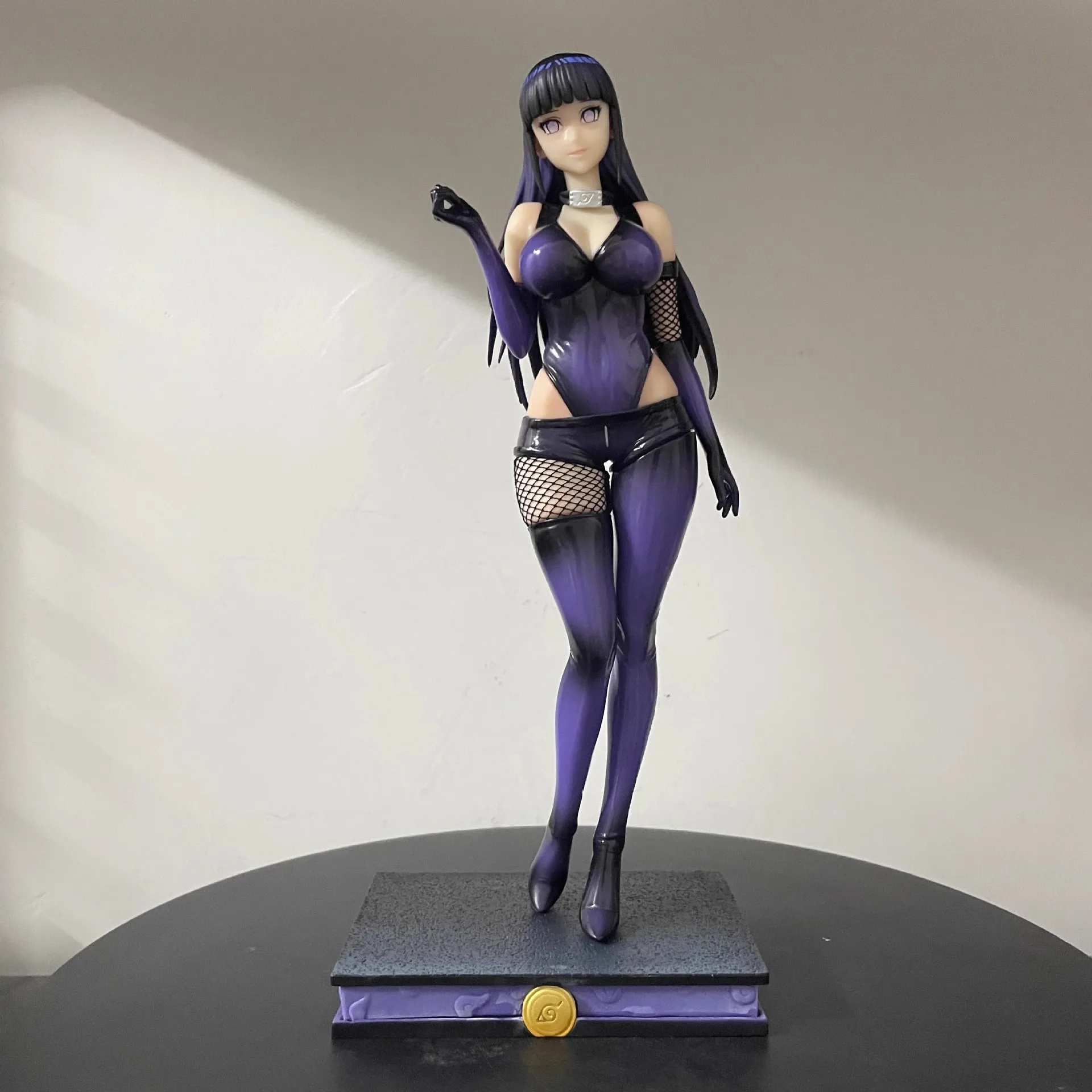 

30CM NARUTO Hyuga Hinata Purple Gel Coat Beautiful Girl Anime Handmade Action Figures Desktop Case Decoration Ornament Gift