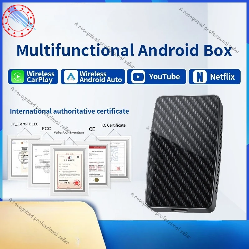 

Беспроводная коробка для косплея OEM OEM по индивидуальному заказу Android 12 CarPlay Ai Box