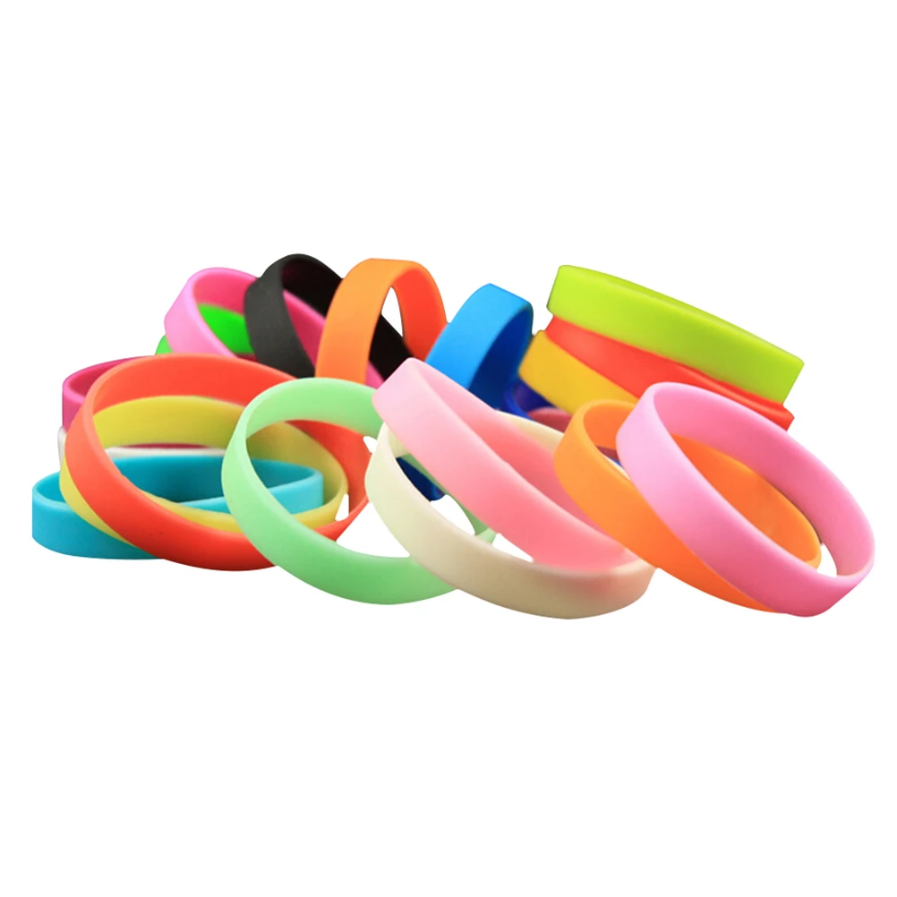 

25 Pcs Kids Silicone Wristbands Soft Comfortable Waterproof Sports Bracelets for Children Parties Gifts