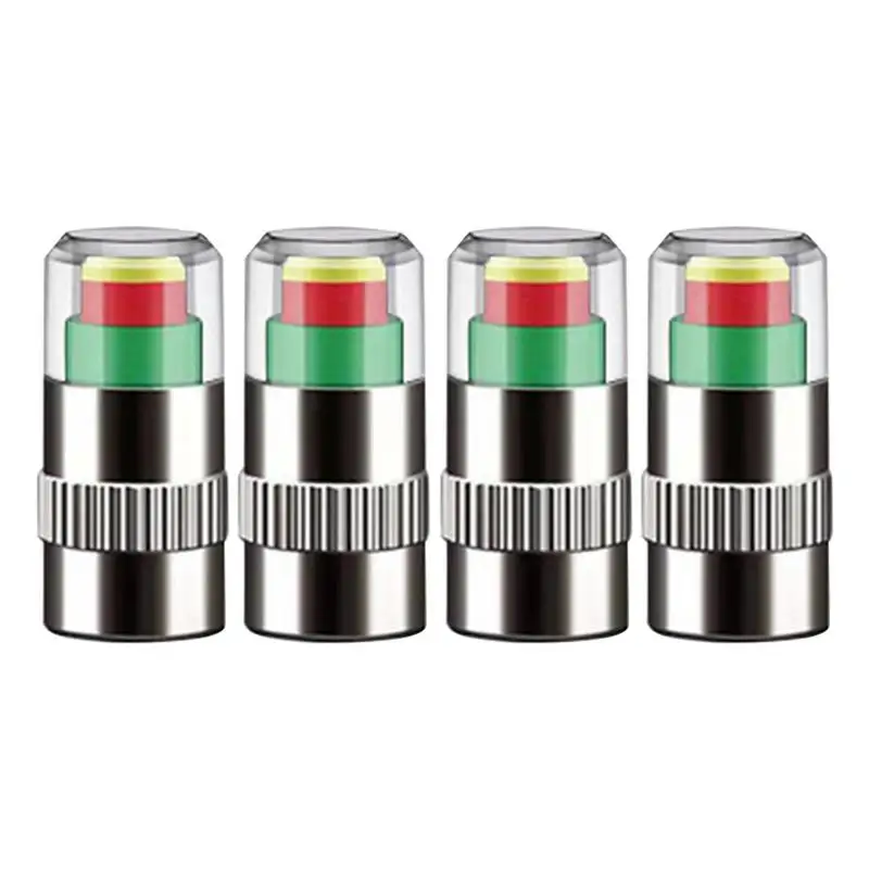 4pcs 2.4Bar 35PSI TPMS Sensors Car Tire Valve Caps Pressure Test Tester Monitor Diagnostic Tools Indicator Motorcycle Accessorie