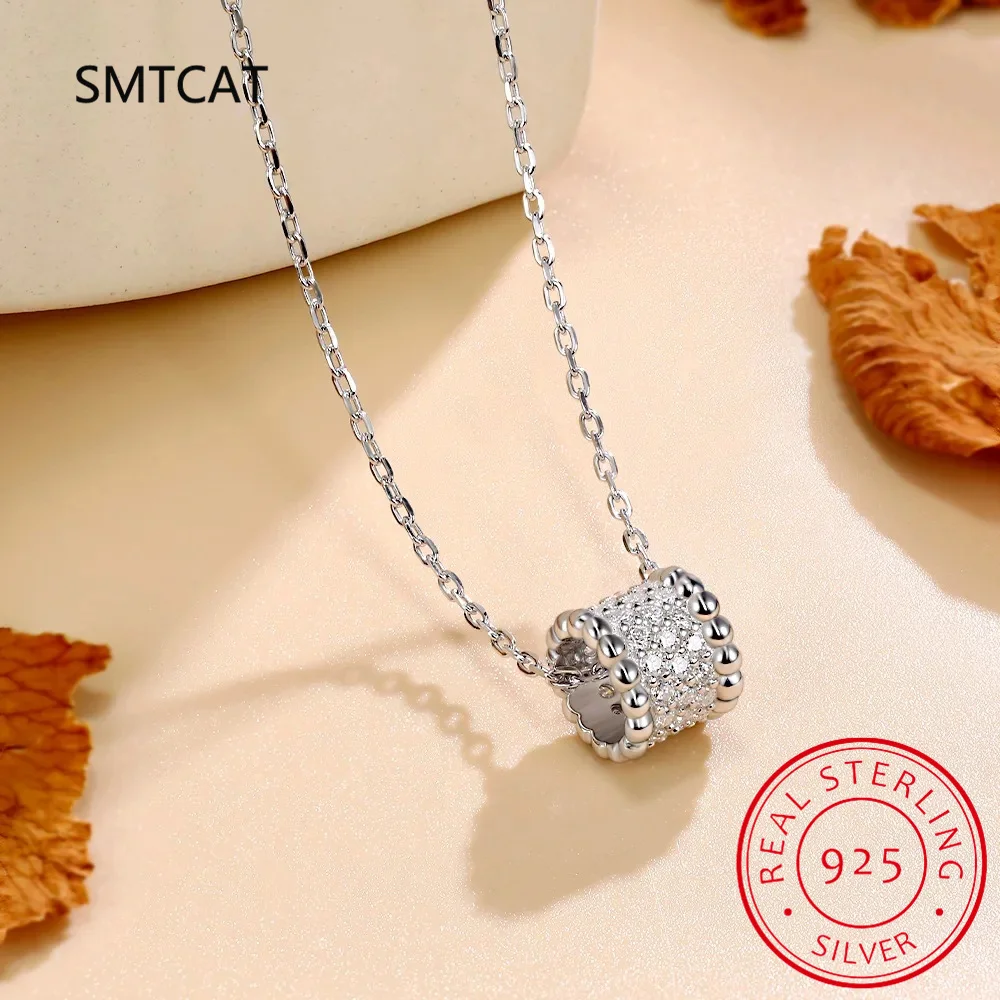 

Ожерелье из настоящего муассанита для женщин, цепочка из стерлингового серебра 925 пробы, драгоценный камень цвета D, VVS1, лабораторный бриллиант, винтажный кулон, ювелирное украшение-чокер