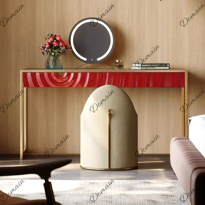 9X College Dorm Essentials Luxury Vanity Table Cosmetics Modern Vanity Table Makeup Bedroom Mesa De Maquillaje Trendy Furniture