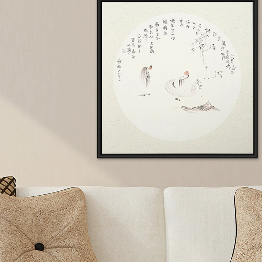 

10 Sheets Craft Paper Chinese Painting Fan Thickened Simple Calligraphy White Art