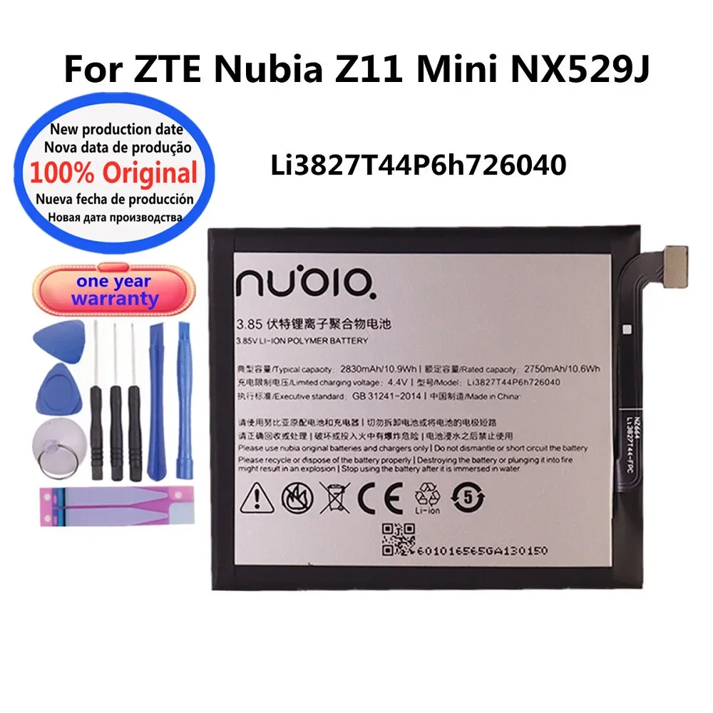 

High Quality 2830mAh Li3827T44P6h726040 Phone Original Battery For ZTE Nubia Z11 Mini Z11Mini NX529J Battery Batteries