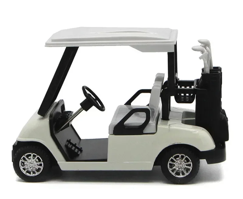 

[Funny] 1:20 Mini Simulation Golf carts model White/Red/Blue Alloy toys collection model kids baby best gift