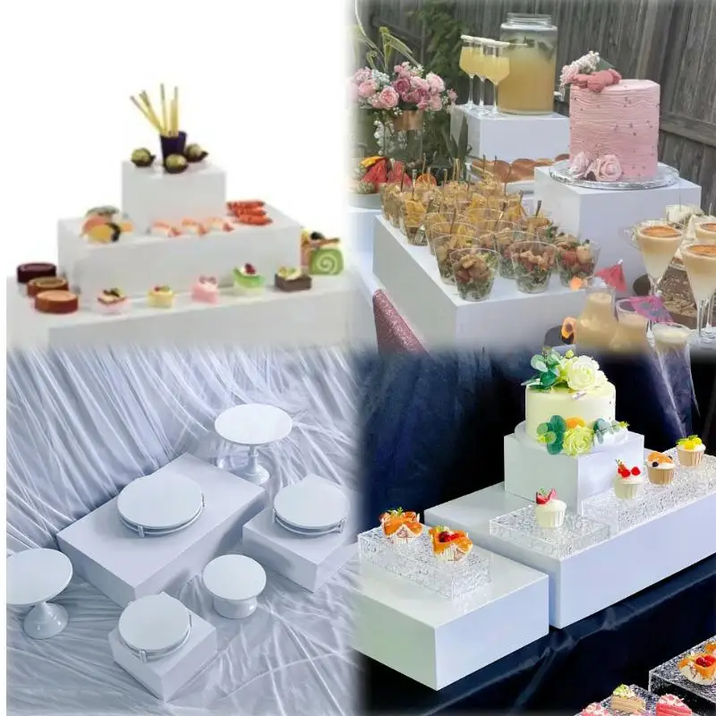 

9pcs Luxury Cupcake Candy Bar Stand Buffet Holder Rack for Wedding Centerpieces Dessert Cake Fruit Flower Gift Favor Decoration