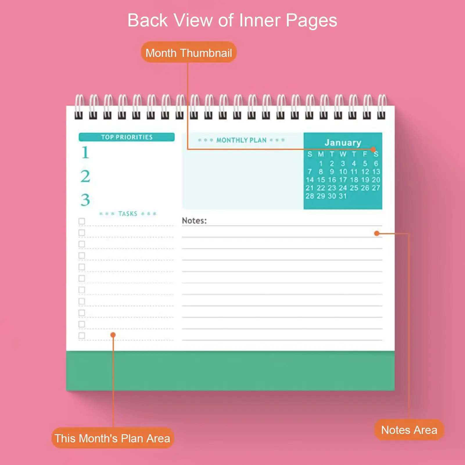 

Настольный календарь на 2026 год, ежемесячный ежедневный еженедельник, эстетический настольный календарь на 2026-2027, планирование повестки дня на встречи, дома