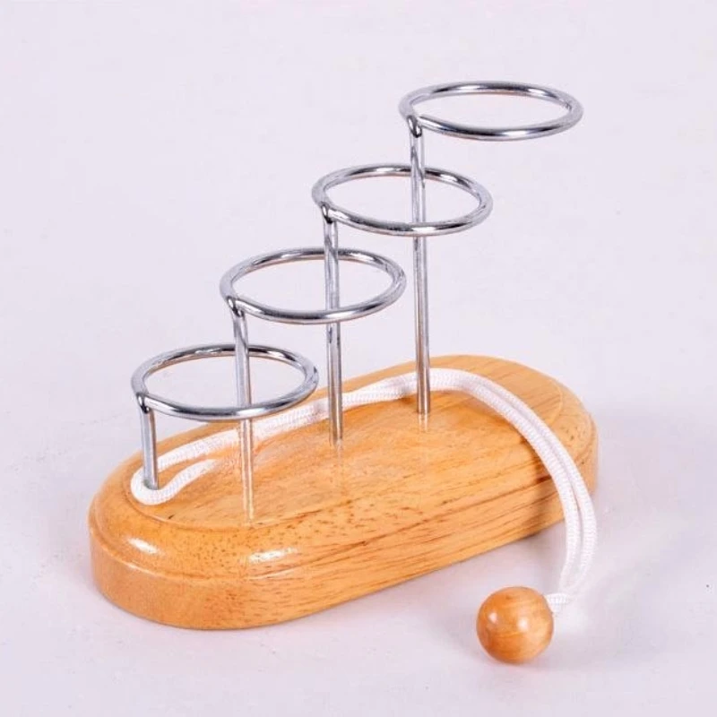 

Wooden Intelligence Toys Spatial Thinking Brain Games Untying Ropes Threading Unraveling Step By Step Trapping Ladder Ring