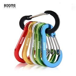 Booms Fishing CC1 Clips de mosquetón pequeños de acero para acampar al aire libre accesorios de pesca multiherramienta 6 uds