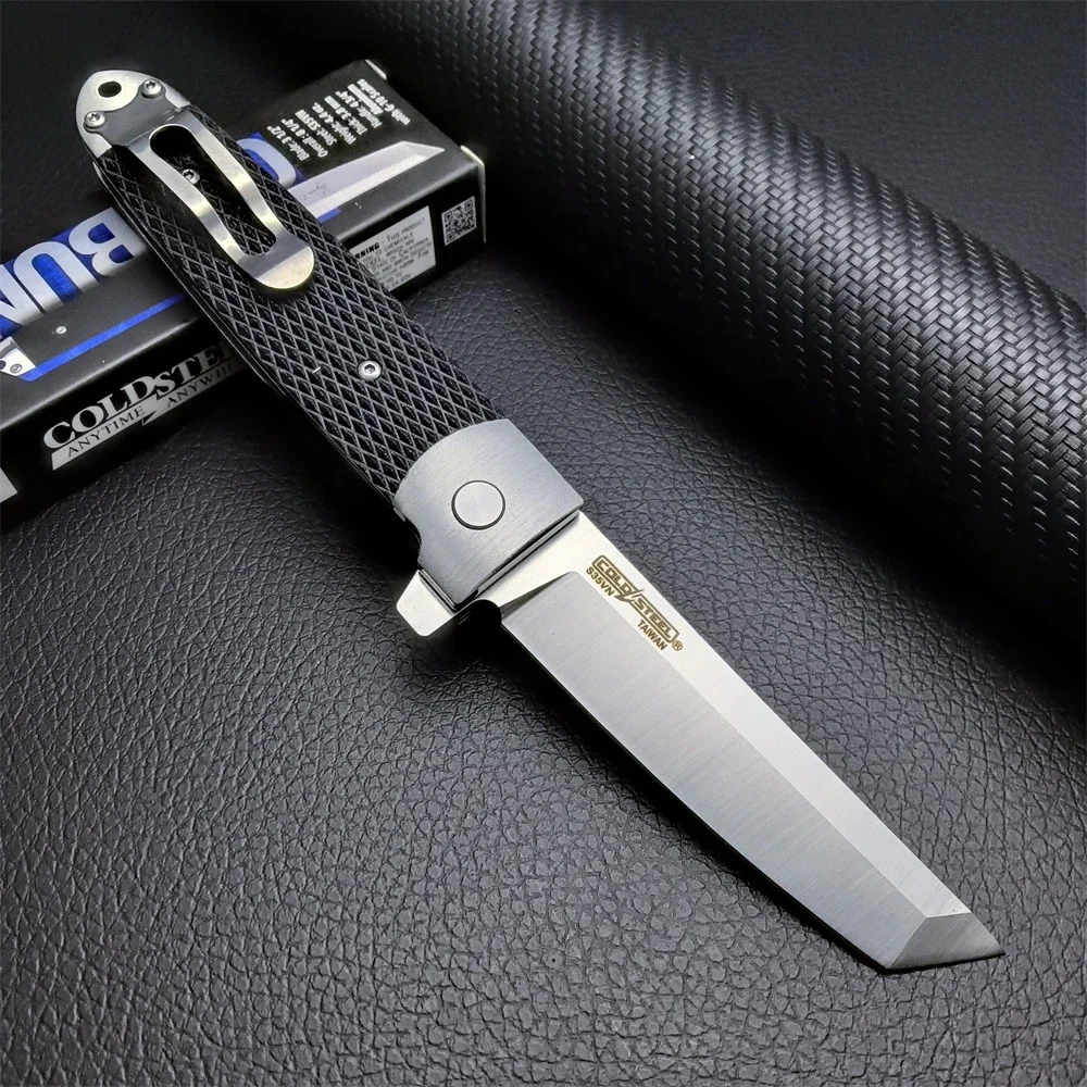 2024 C/S 26T Pocket Folding Knife S35VN Satin Tanto Blade G10 Handle EDC Tool Outdoor Hunting Camping Knives with Original Box