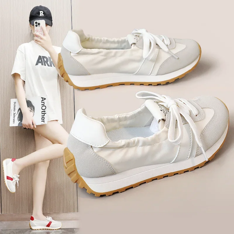

New Spring Running Flat Sports Shoes Selling Comfortable Women's Casual Shoes Vulcanized Sports Shoes Wear Breathable