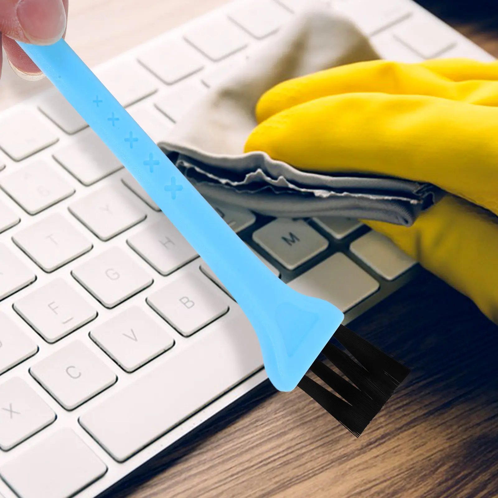 8Pcs High Performance Cleaning Brush Set PP Material Small Brushes for Keyboard Computer Clipper Crevice Grout Sink Gap Use